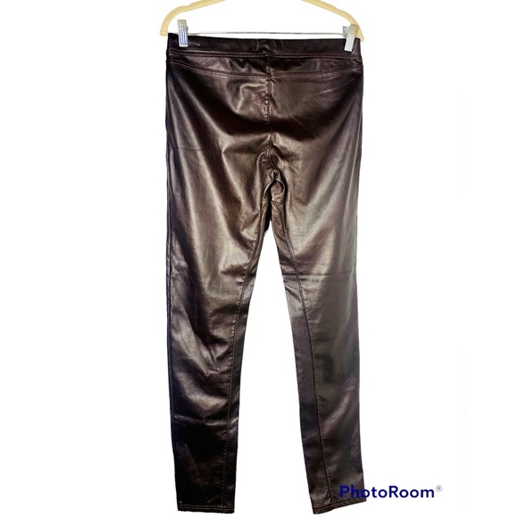 Abercrombie & Fitch Faux Brown Leather Leggings  Size Medium - Picture 3 of 6
